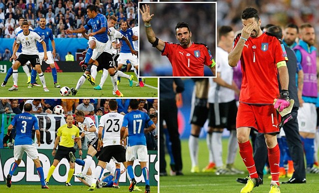 Buffon Jengkel Gagal Tahan Penalti Bek Jerman Jonas Hector